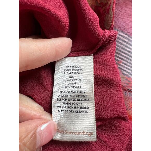 Soft Surroundings Boho Romantic asymmetrical Autumn whimsical long Dress Size-M - Picture 6 of 8